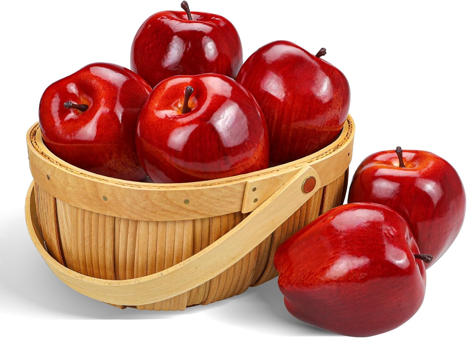 Lorigun Artificial Red Apples 6 Pcs Home Decor
