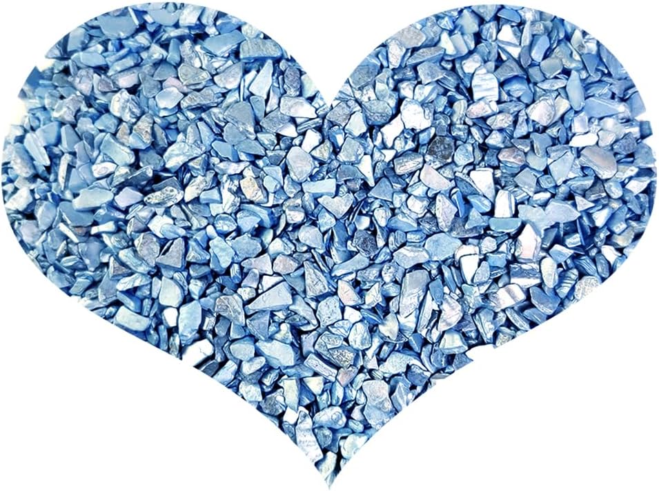 HappyFiller 23 Oz Crushed Shells Vase Filler Blue