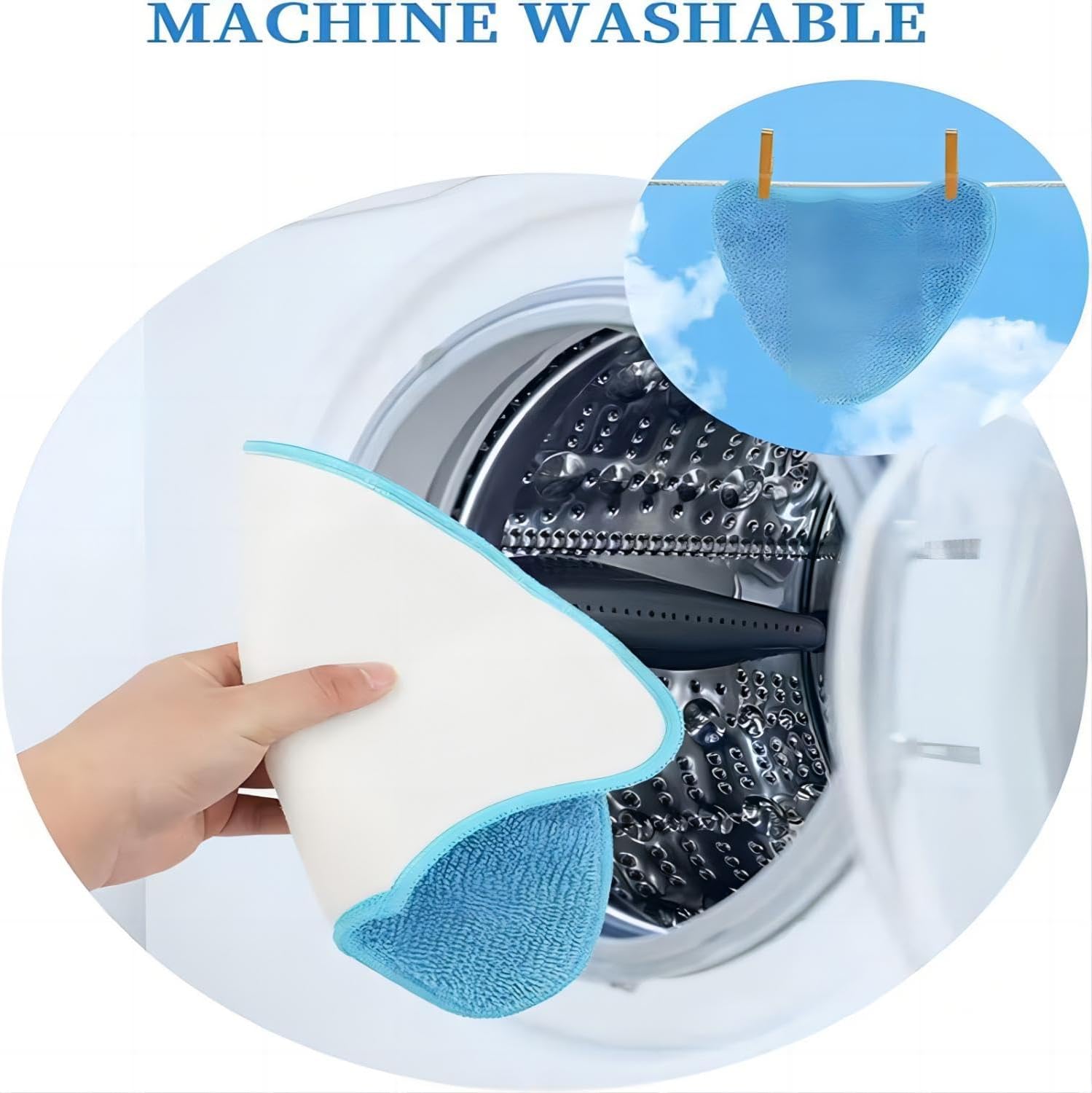 3 Pack Reusable Microfiber Steam Mop Pads for Hoover and Vax