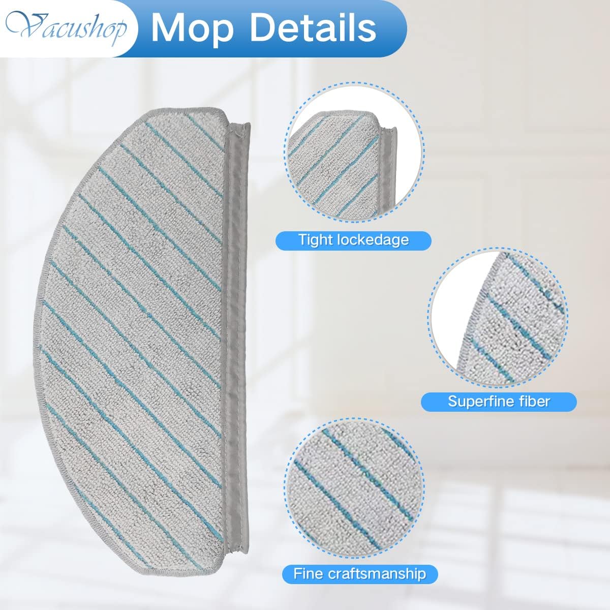 Vacuum Accessories Replacement for Ecovacs T10 Plus Mop Pad