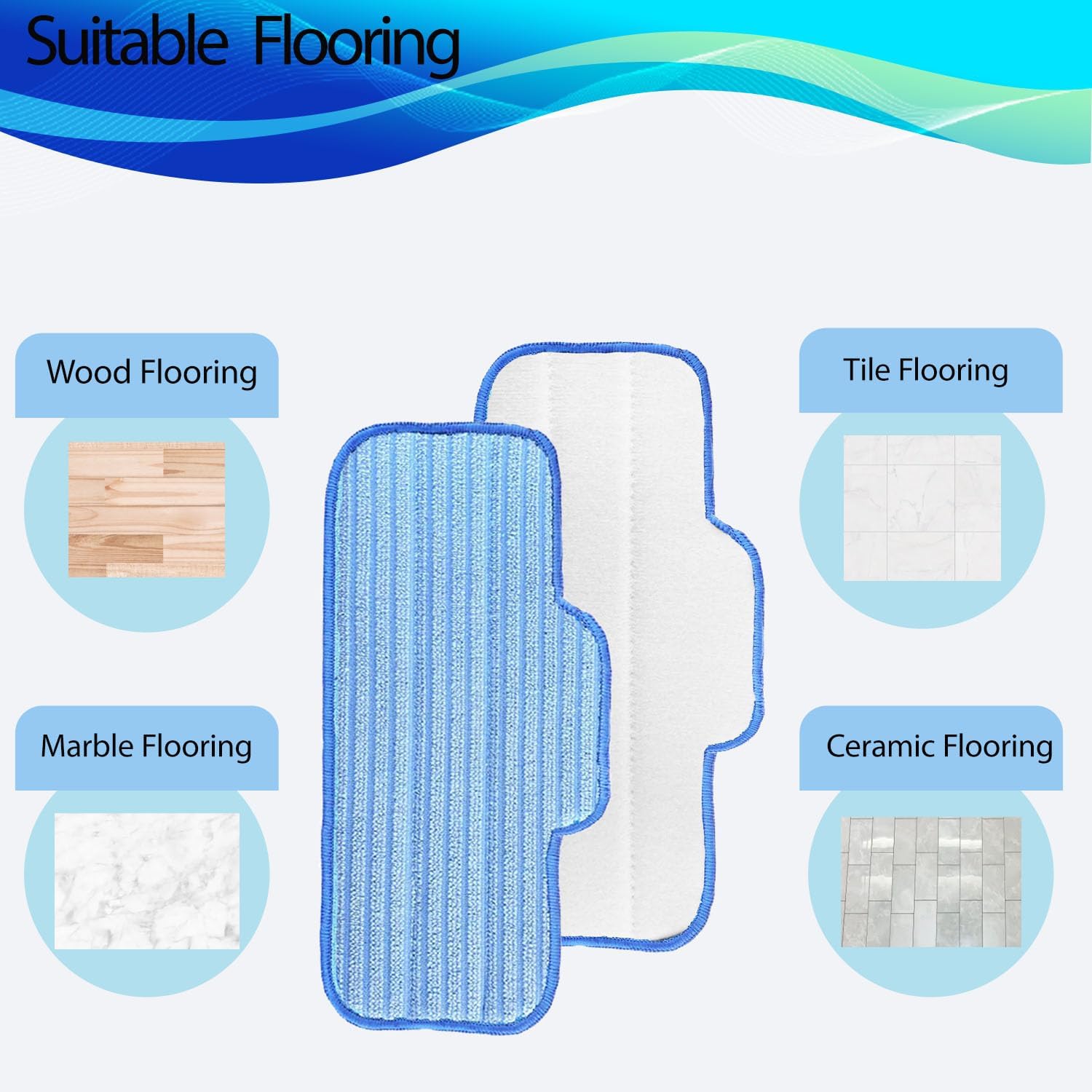 10 Pack Replacement Steam Mop Pads for Dupray Neat Steam Cleaner