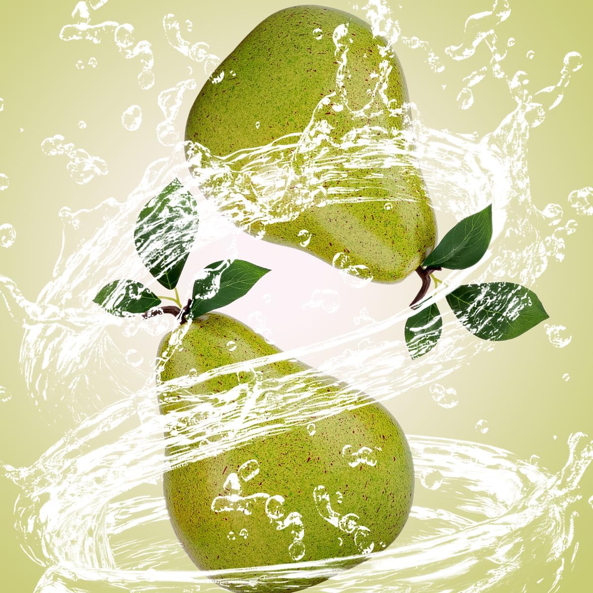 Gresorth 7 Inch Artificial Green Pear Decoration