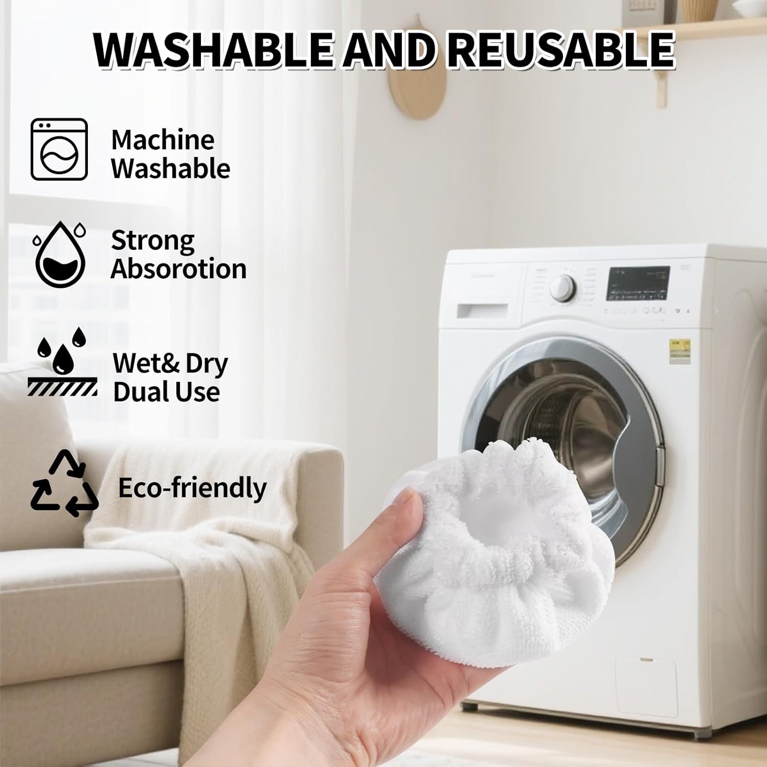 Yicotira Microfiber Steam Mop Pads 4 Pack