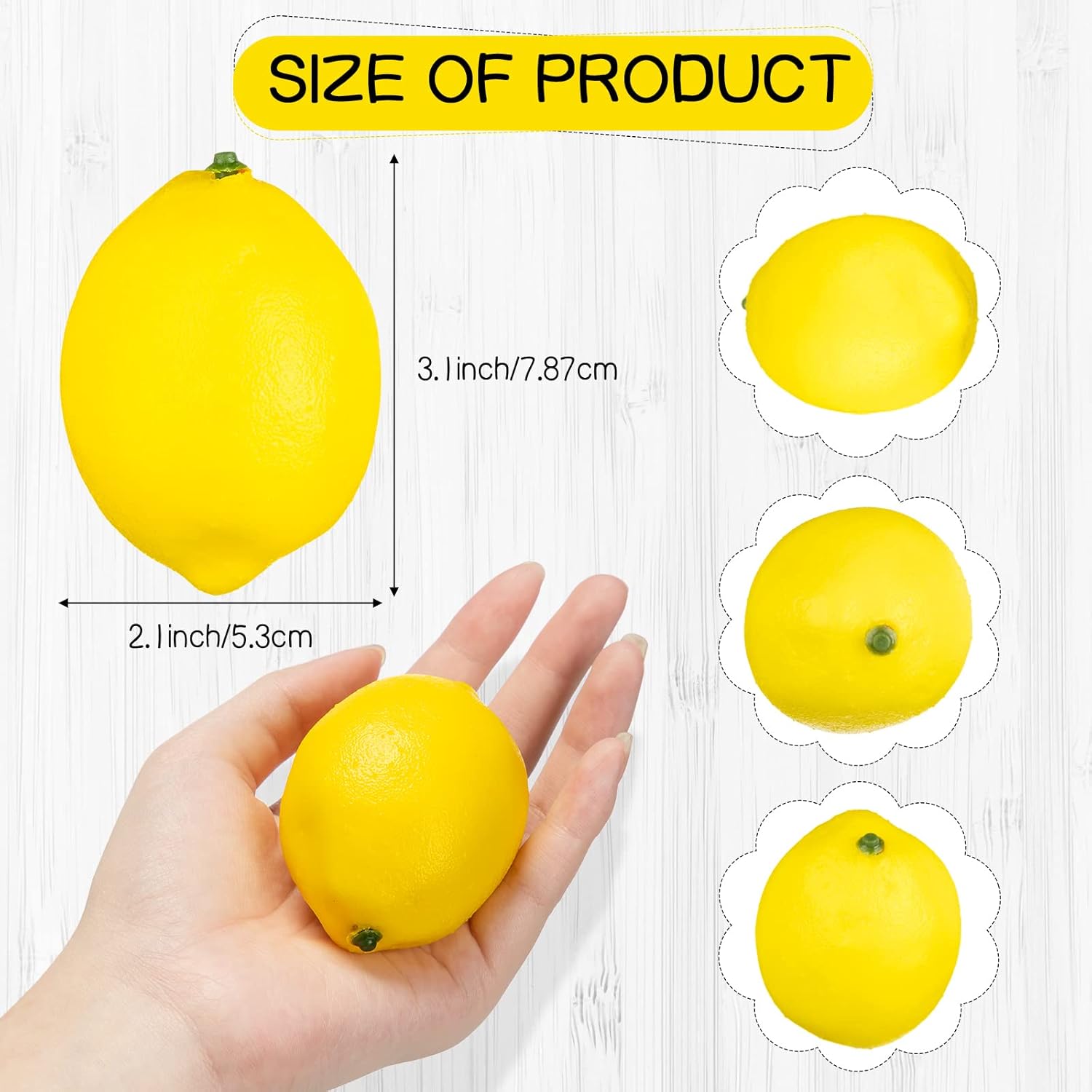 Cindeer Artificial Lemon Decorations 60 Pcs