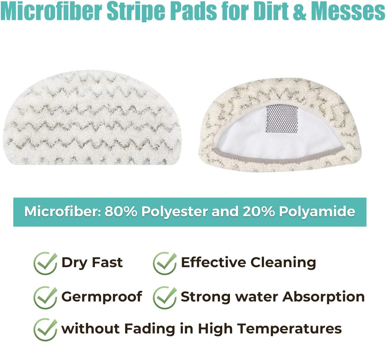 6 Pack Steam Mop Pads Replacement for Bissell Powerfresh Series
