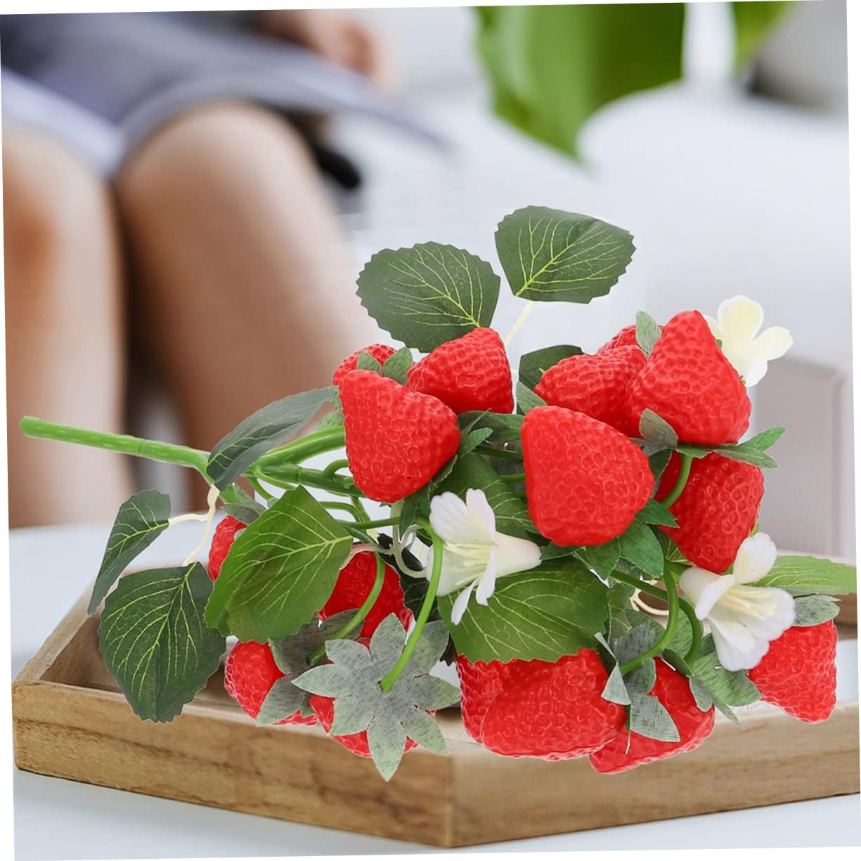 Garneck 2 Pcs Artificial Strawberry Picks for Home Decor