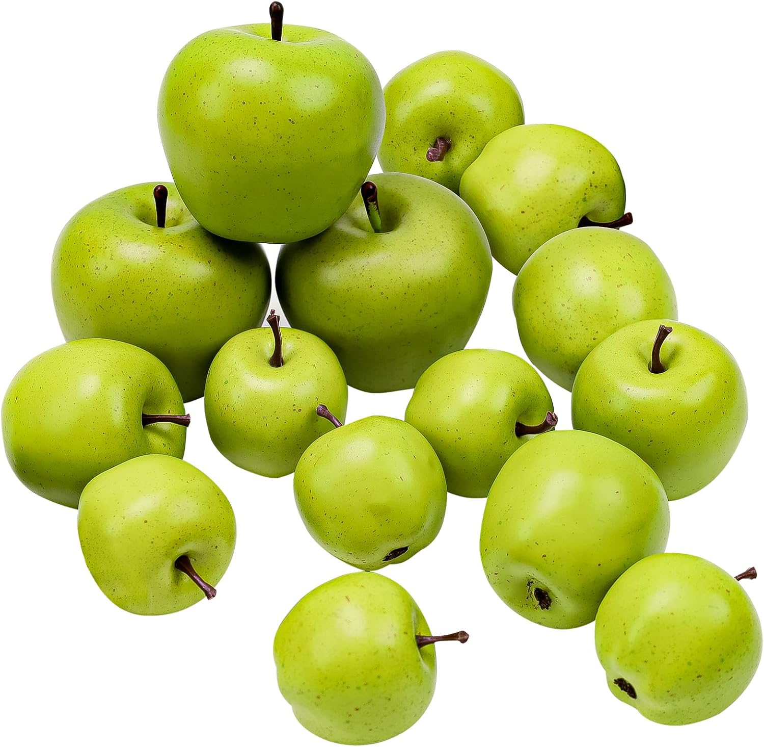 15Pcs Foam Artificial Green Apple Decorations