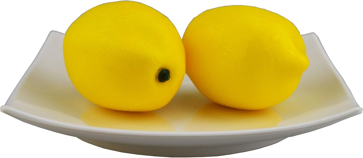 JEDFORE Artificial Lemons 12pcs Set Yellow