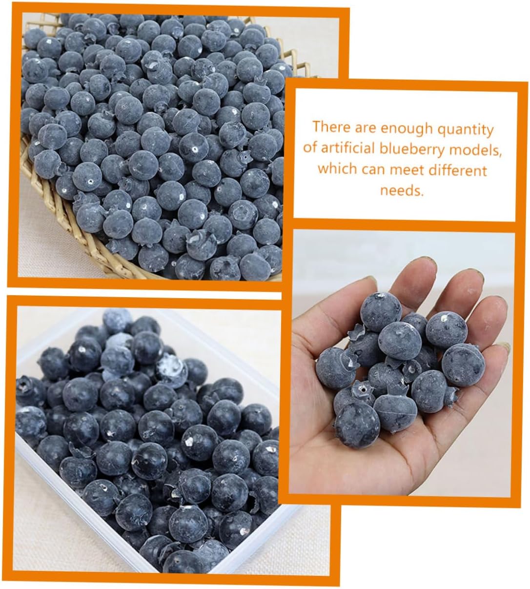 100pcs Lifelike Blueberry Foam Fruit Decor for Home Classroom