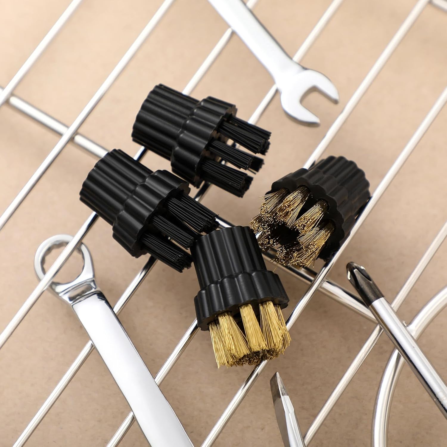 Honeydak 20 Pcs M8 Steam Cleaner Brush Heads Set