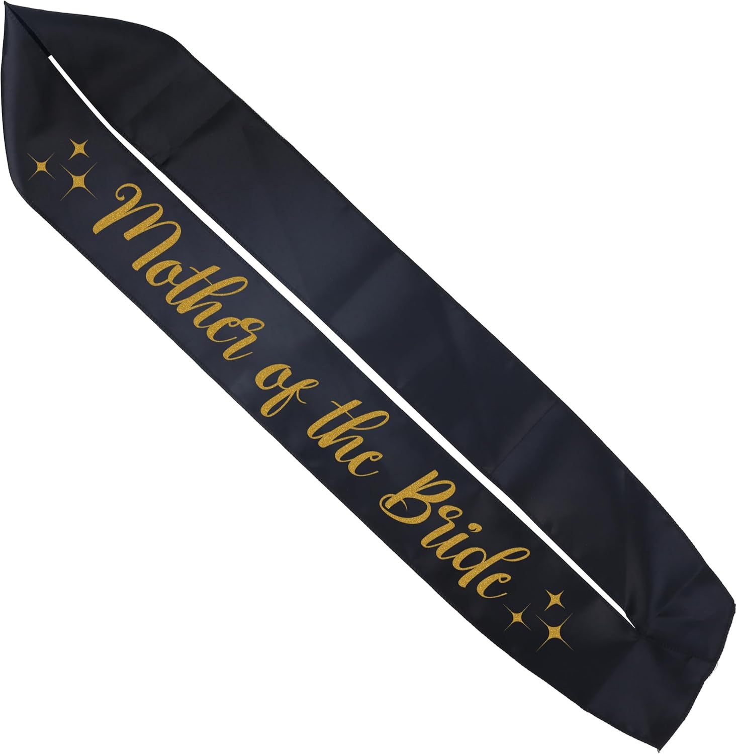 Mother of the Bride and Groom Sash Set - Black Gold Wedding Accessories
