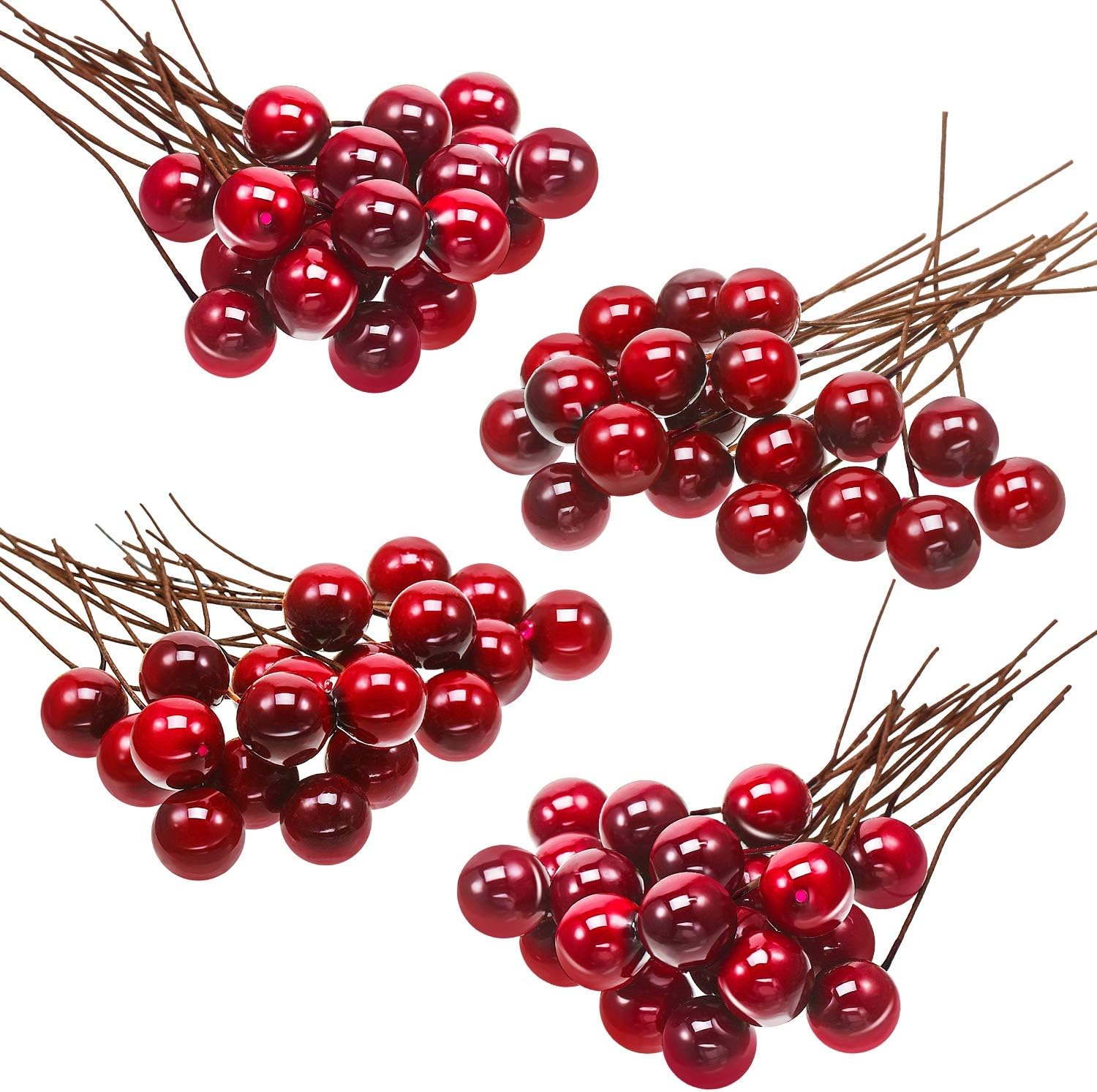 BBTO Artificial Holly Berries 100 Piece Wine Red
