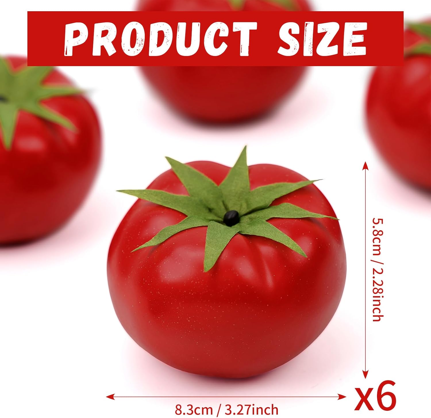 Gresorth 6pcs Artificial Lifelike Tomato Decor