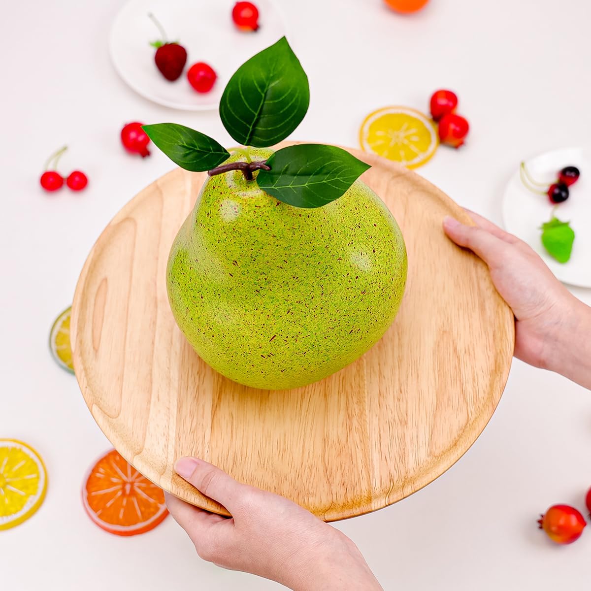 Gresorth 7 Inch Artificial Green Pear Decoration