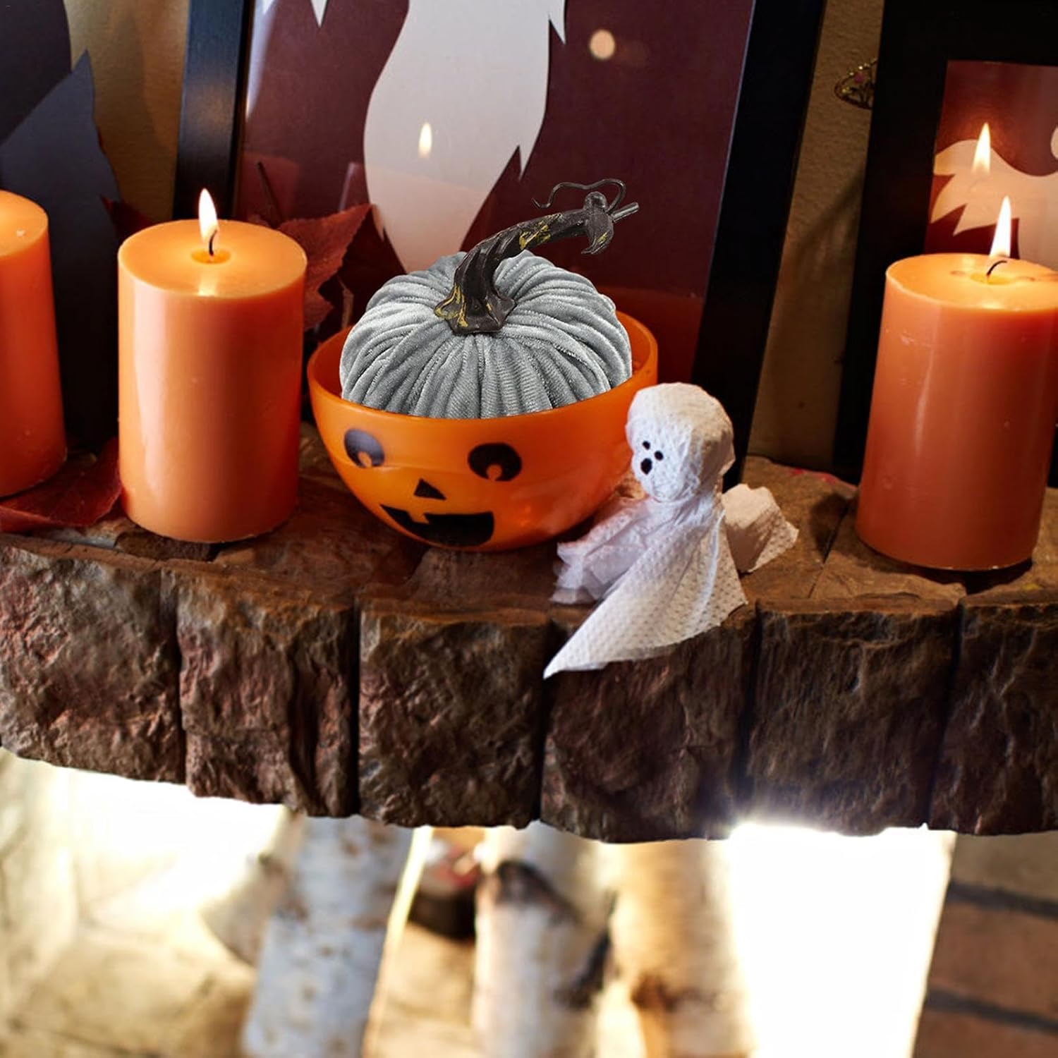 Mini Fake Pumpkins - 10cm Artificial Velvet Decorations for Fall