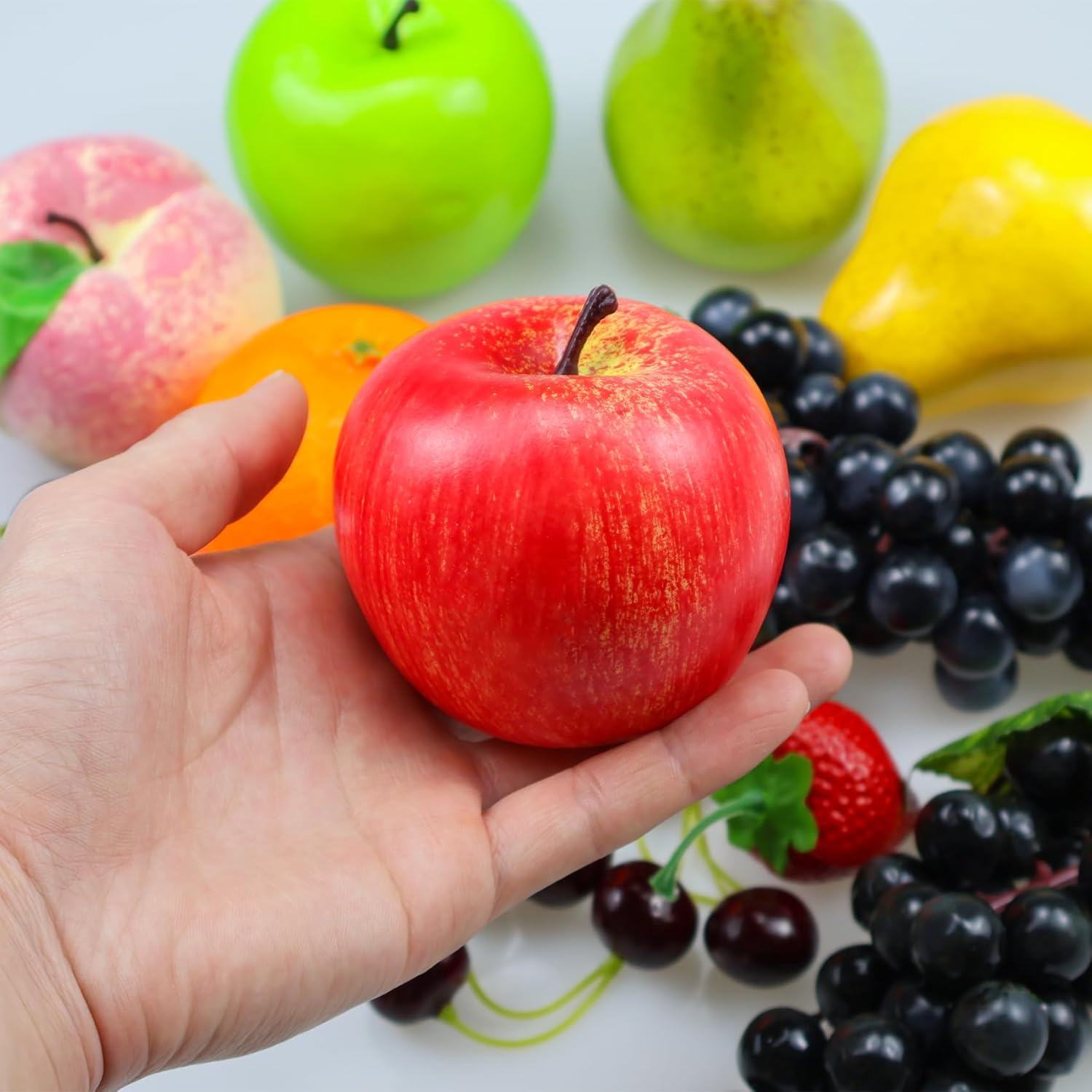 16 Pcs Realistic Artificial Fruit Display Set