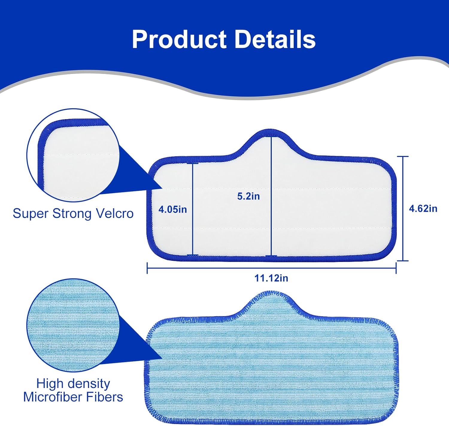 Microfiber Pads for Dupray Neat Steam Cleaner 3Pack