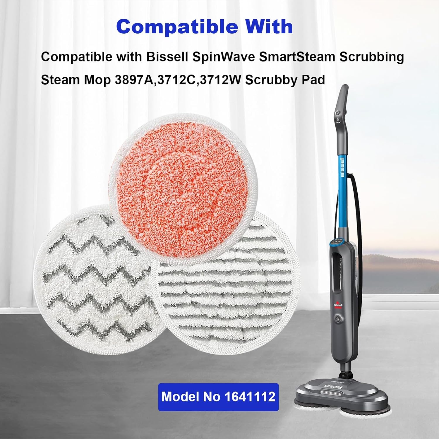 12 Pack Rotating Mop Pads for Bissell 3897A Series
