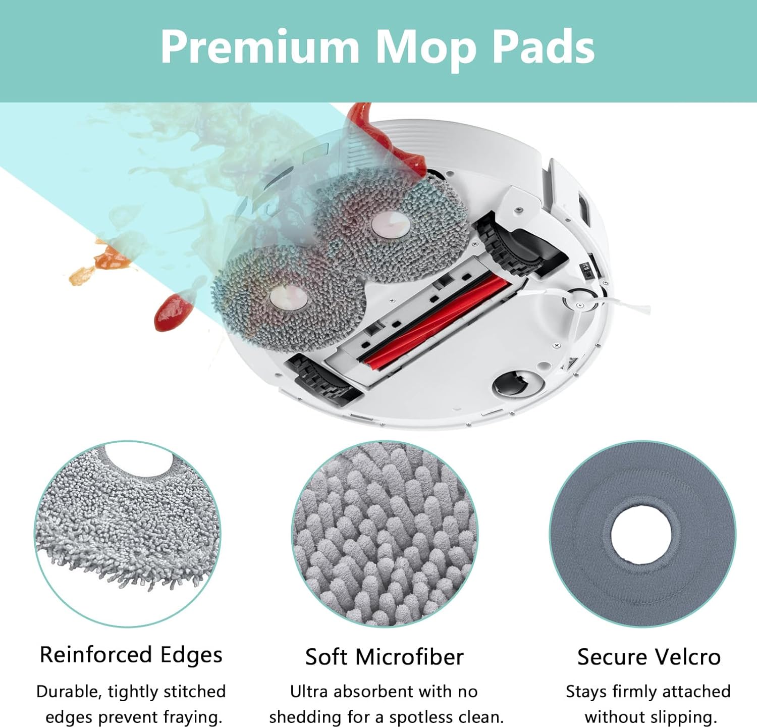 10 Pack Mop Pads for Roborock Q Series and Saros 10R