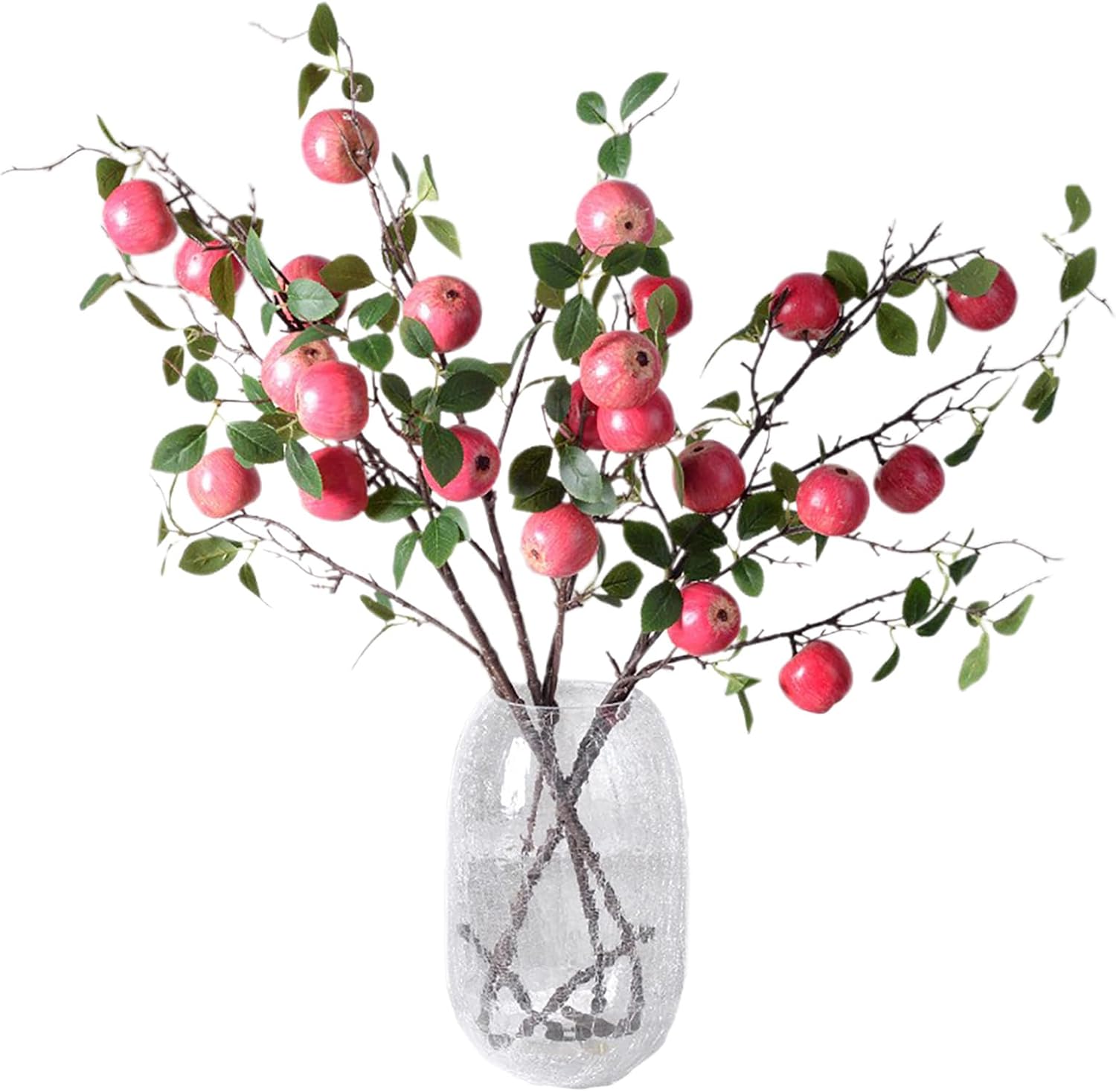 JUOPZKENN Artificial Apple Branches with Leaves 2pcs