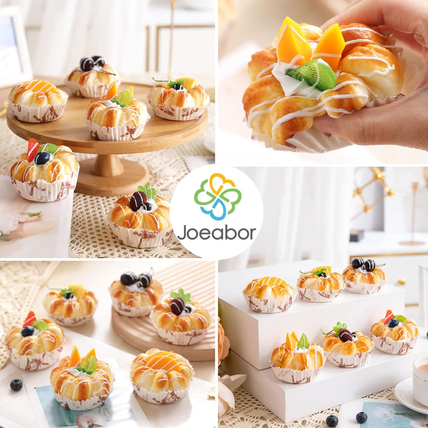 Realistic Fake Cupcakes 6 Pack for Display