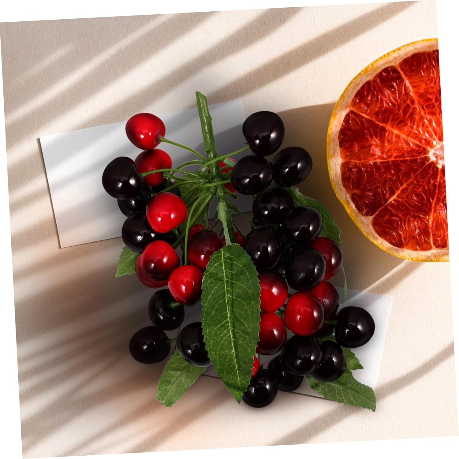 Realistic Cherry Ornaments for Home Decor