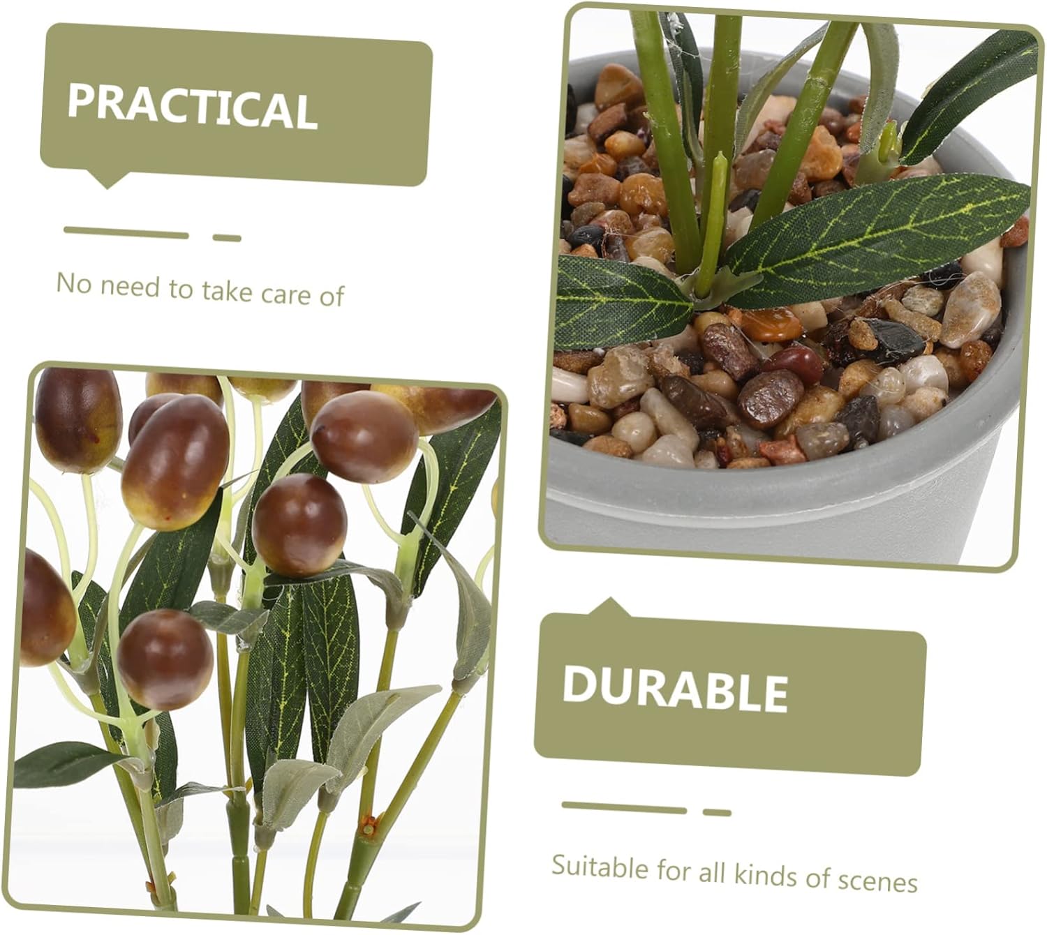 LIFKICH Artificial Simulated Fruit Plant for Home Decor