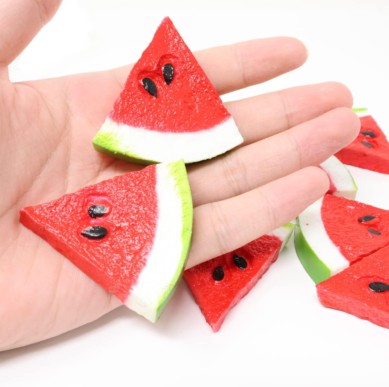 Honbay 8PCS Fake Watermelon Slices Plastic Artificial Fruit Decor