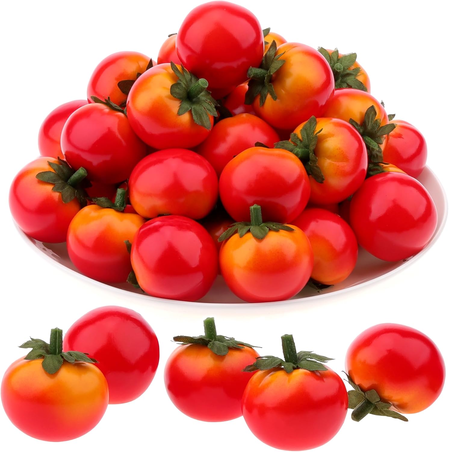 Gresorth 40pcs Mini Artificial Tomato Decorations - 35cm