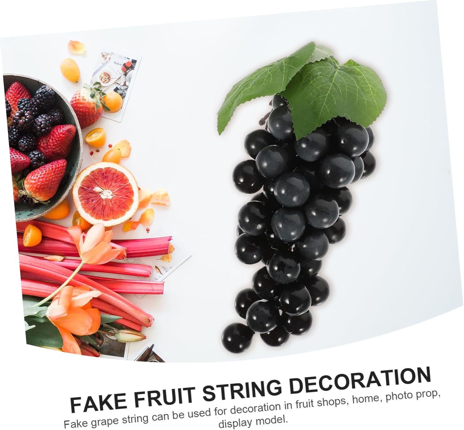 Realistic Artificial Grape String Decor Model
