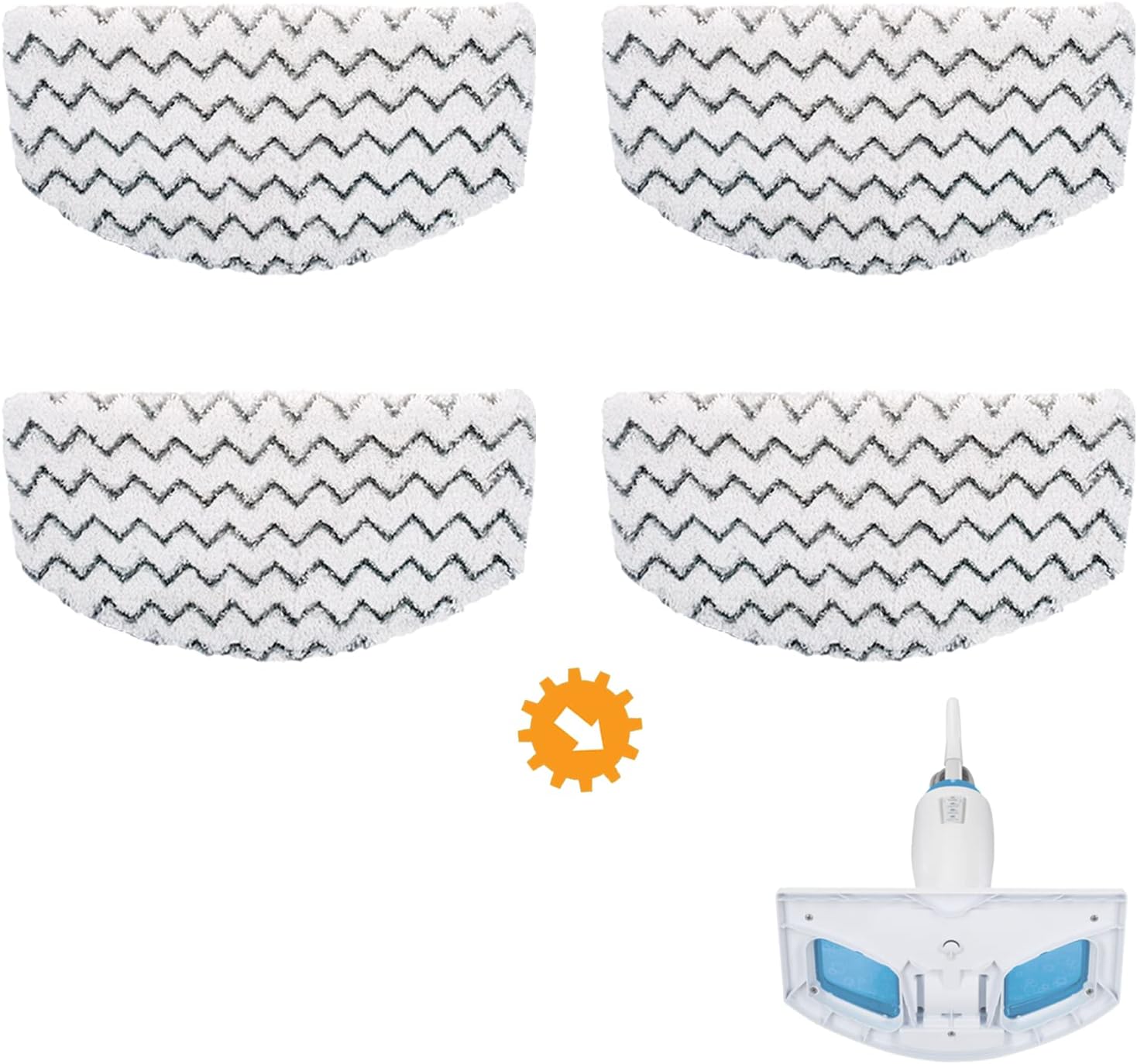 4 Pack Microfiber Scrubby Pads for Bissell Powerfresh 1940 Steam Mop Replacement