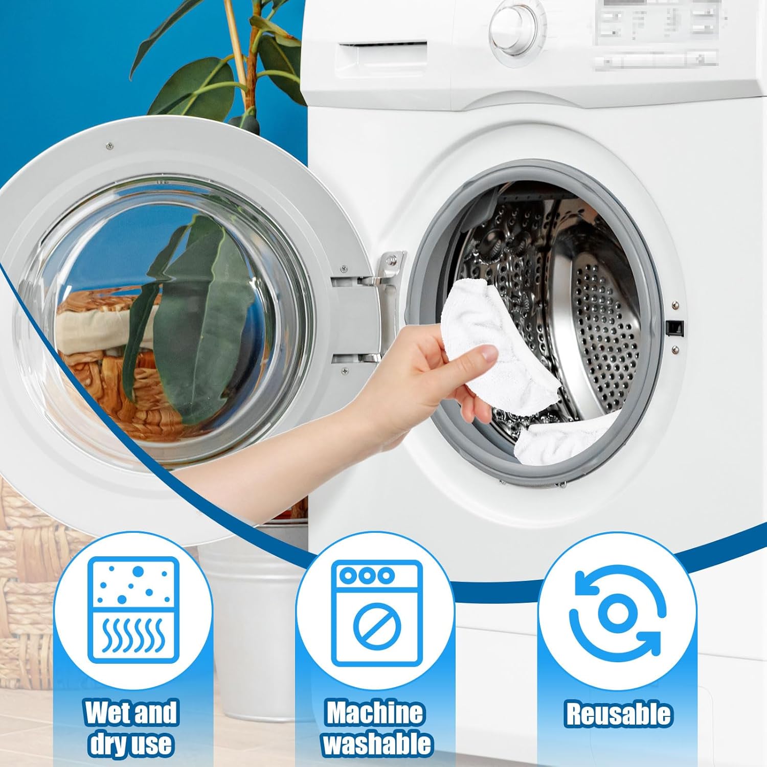 12 Pack Steam Mop Pads for Handheld Steam Cleaner