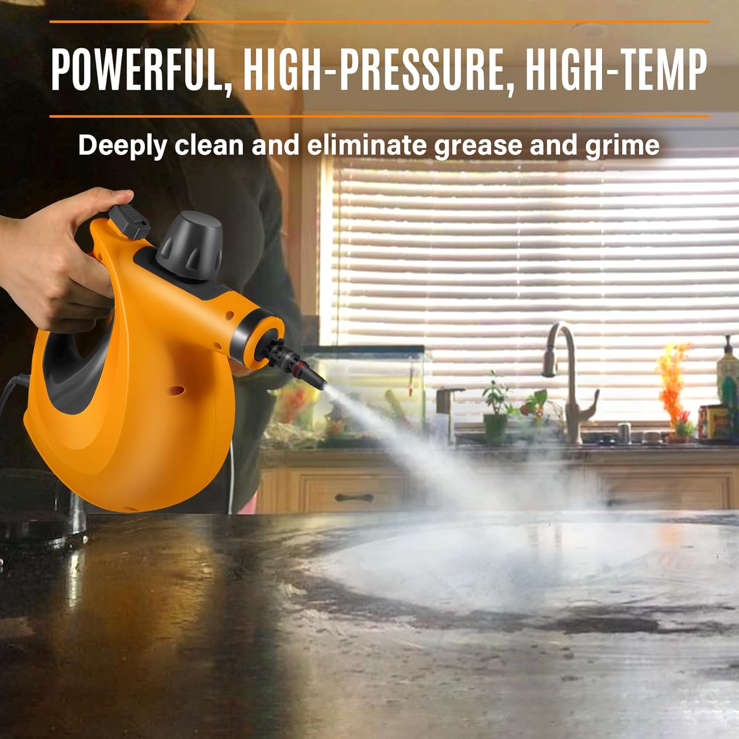 NelMist Handheld Steam Cleaner with 11 Attachments