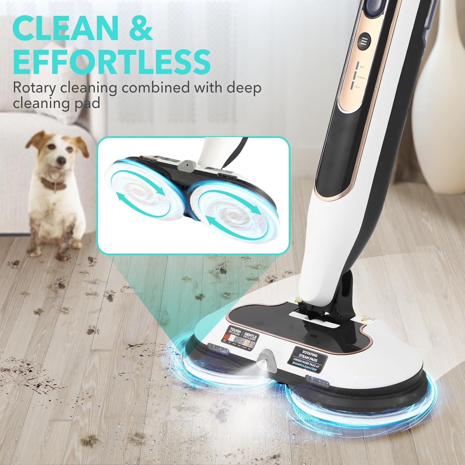 6 Pack Steam and Scrub Mop Pads Replacement for Shark S7000 Series