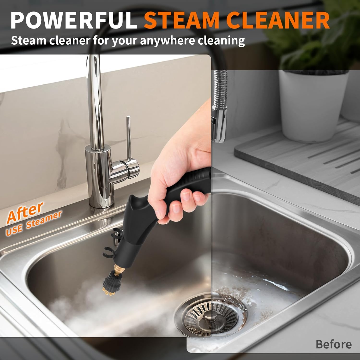2500W High Pressure Steam Cleaner for Car and Home Use