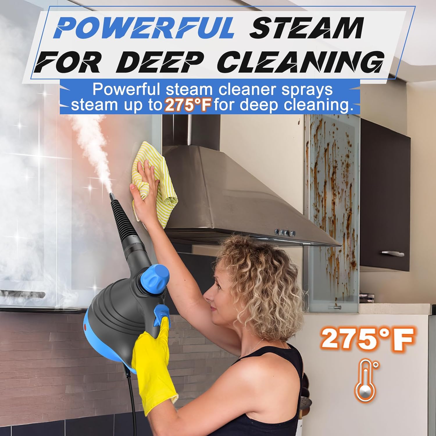 MiKoSoRu Handheld Steam Cleaner with 9pcs Accessories