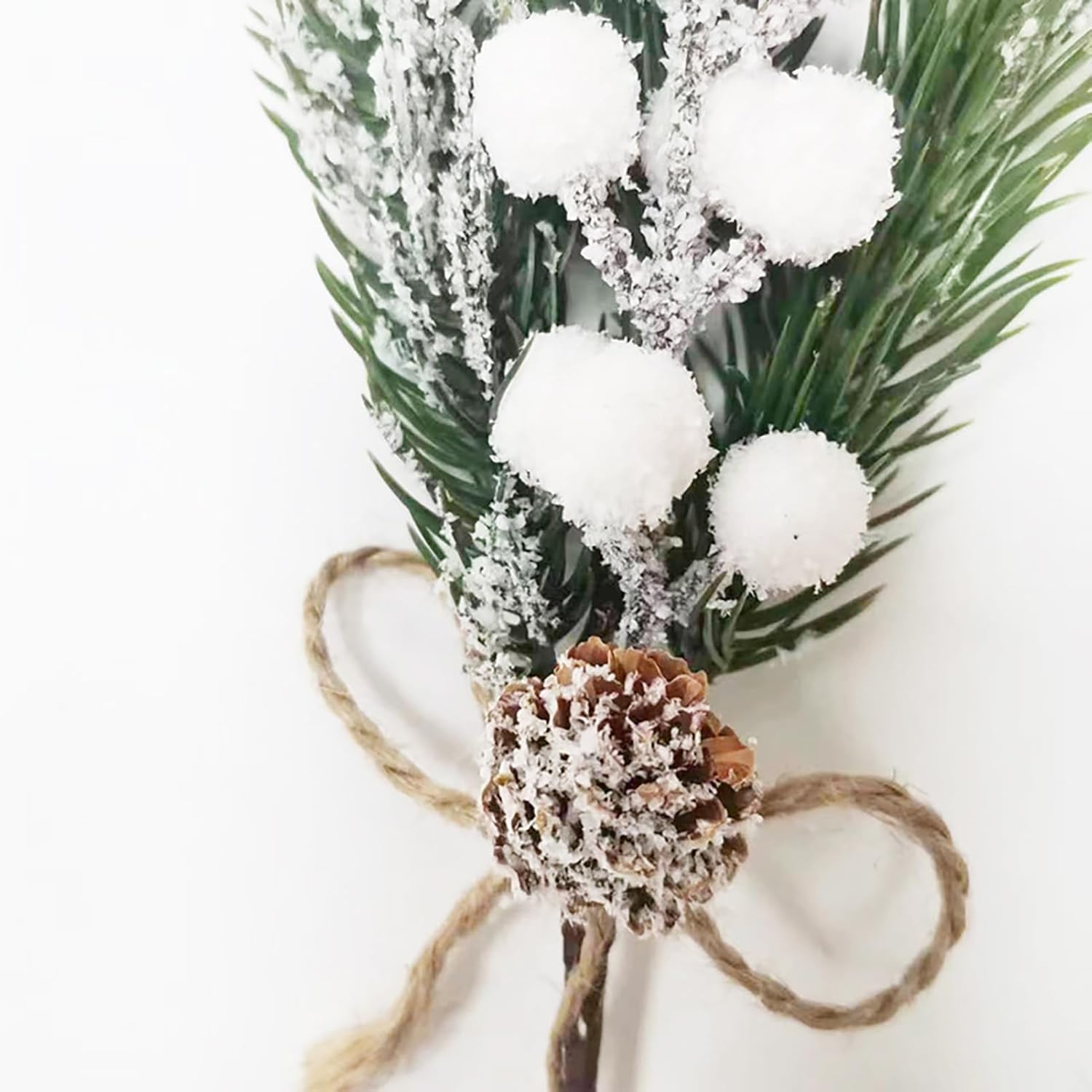 Artificial Pine Branches with Red Berries 35cm Christmas Decor