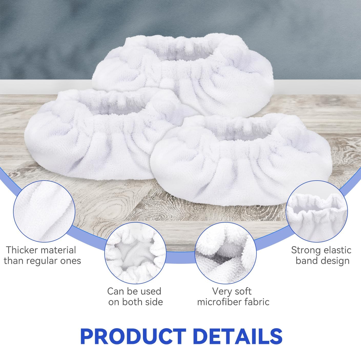 Steam Mop Pads for Neat Steam Cleaner - 8 Pack Reusable Microfiber Pads