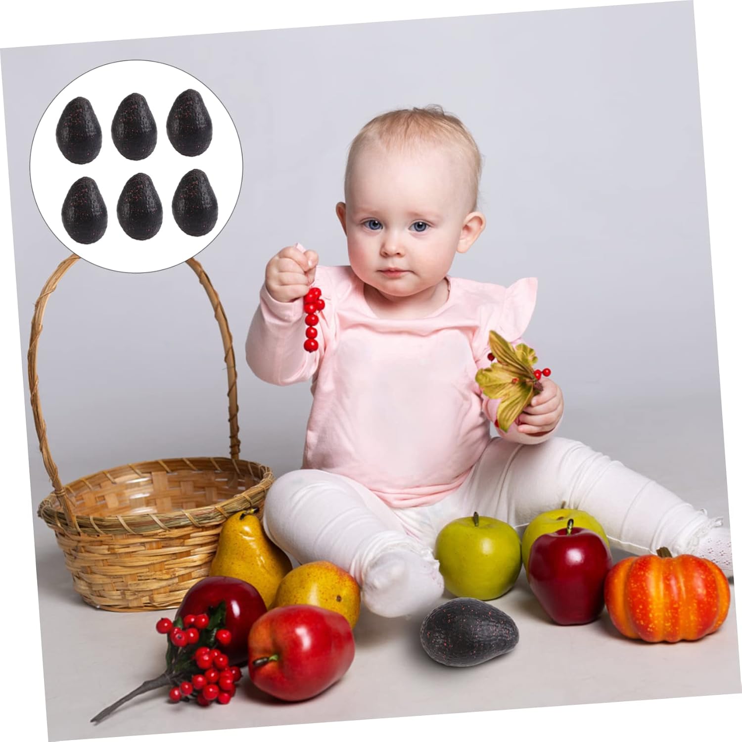 Zerodeko 6 Pcs Artificial Avocado Fruit Model
