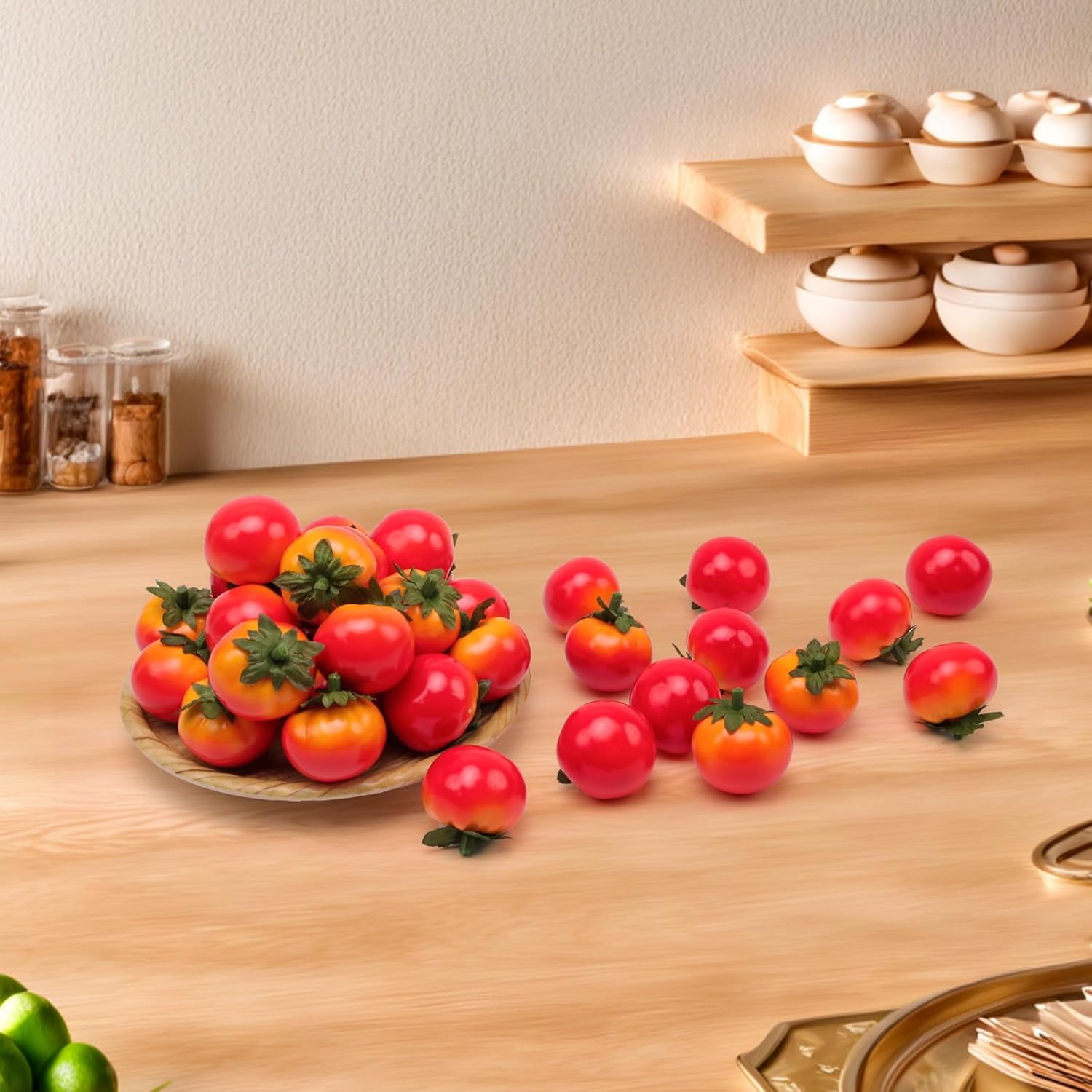 Gresorth 40pcs Mini Artificial Tomato Decorations - 35cm