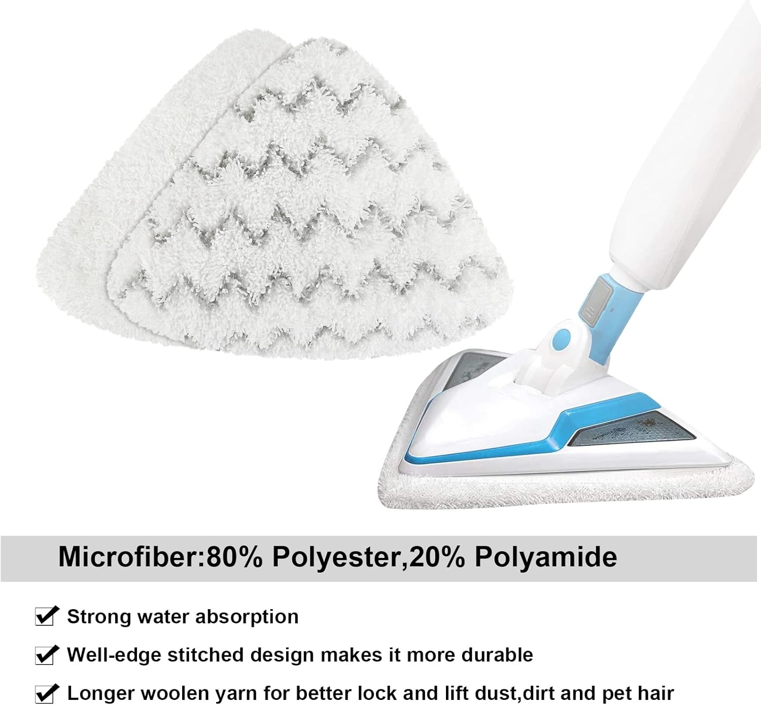 BeiLan Mop Pads for Bissell 2078 Series Steam Mop Cleaner Replacement