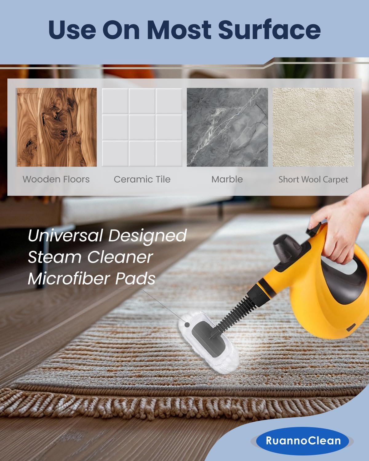 Universal Microfiber Cloths for Steam Cleaners - 8 Pack