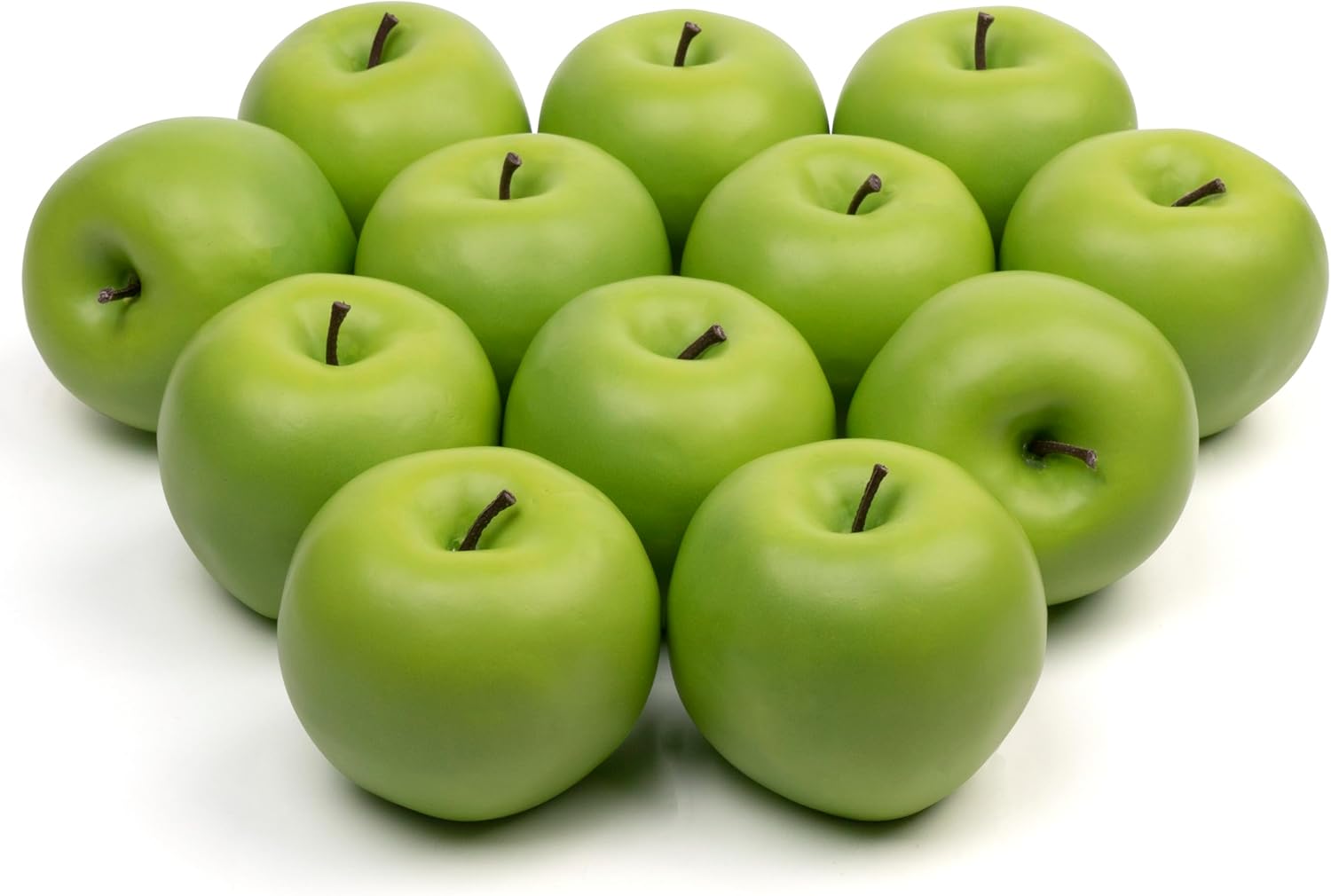 12Pcs Green Artificial Apples Decor for Kitchen and Holiday