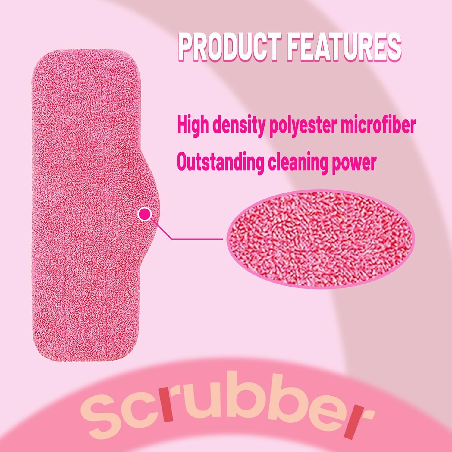 6-Pack Microfiber Mop Pads for Schenley Steam Mop