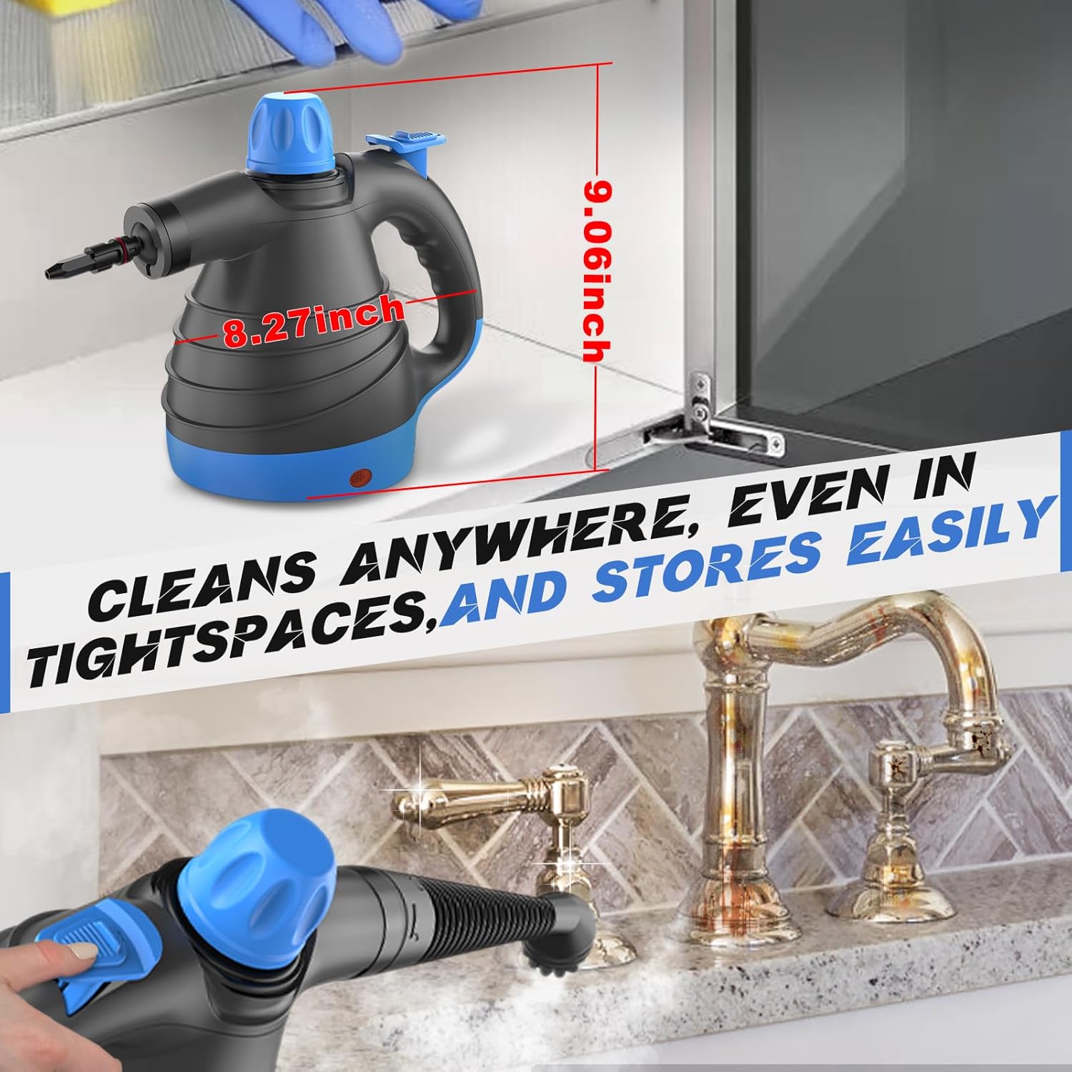 MiKoSoRu Handheld Steam Cleaner with 9pcs Accessories