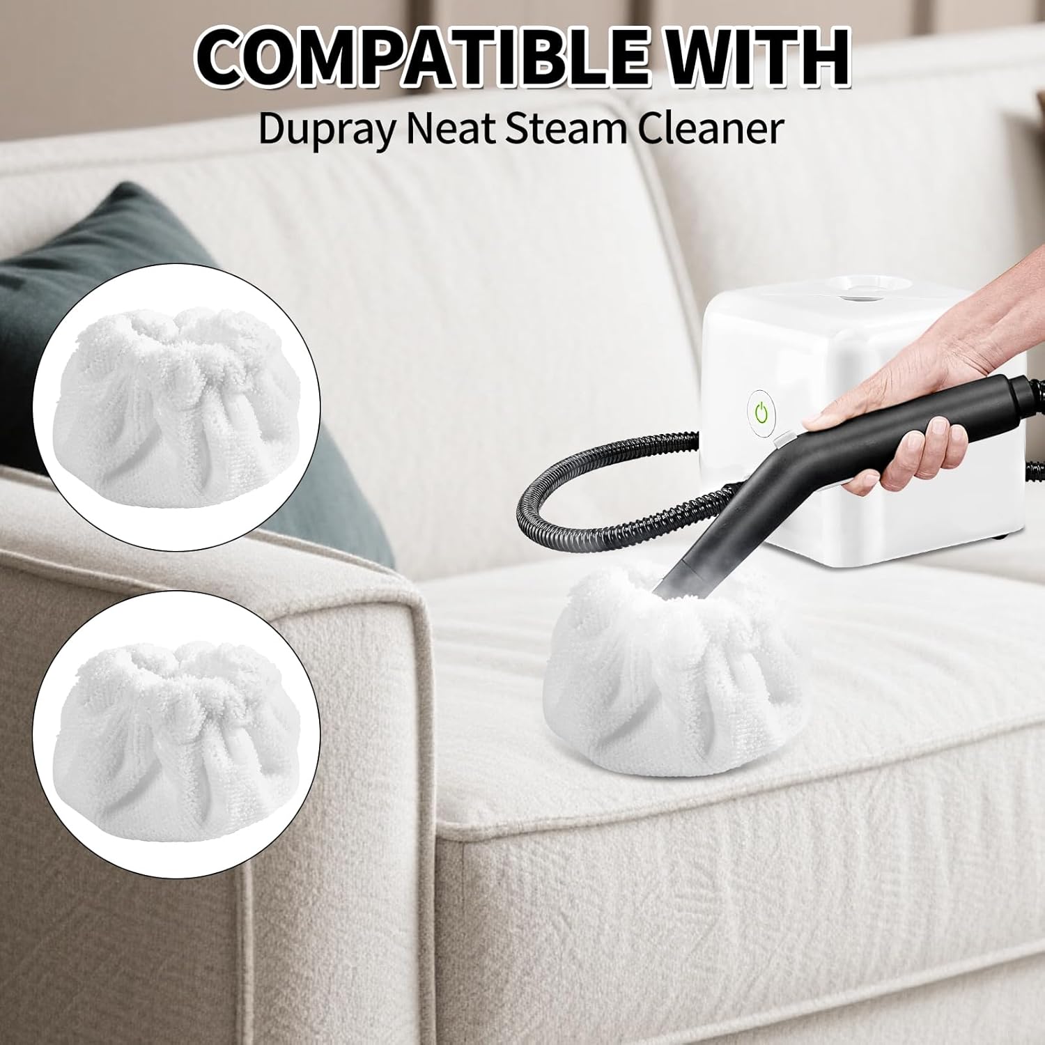 Yicotira Microfiber Steam Mop Pads 4 Pack