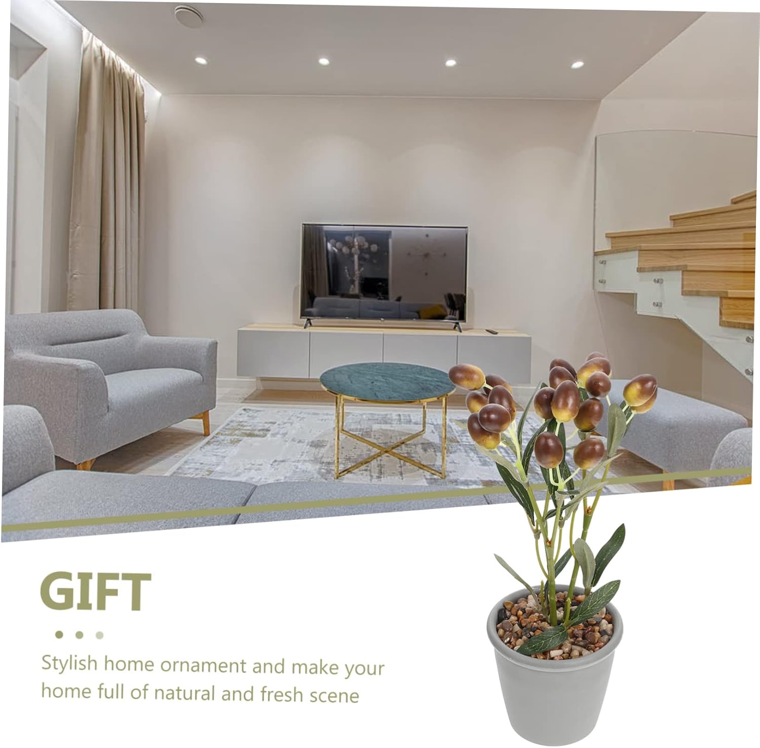 LIFKICH Artificial Simulated Fruit Plant for Home Decor