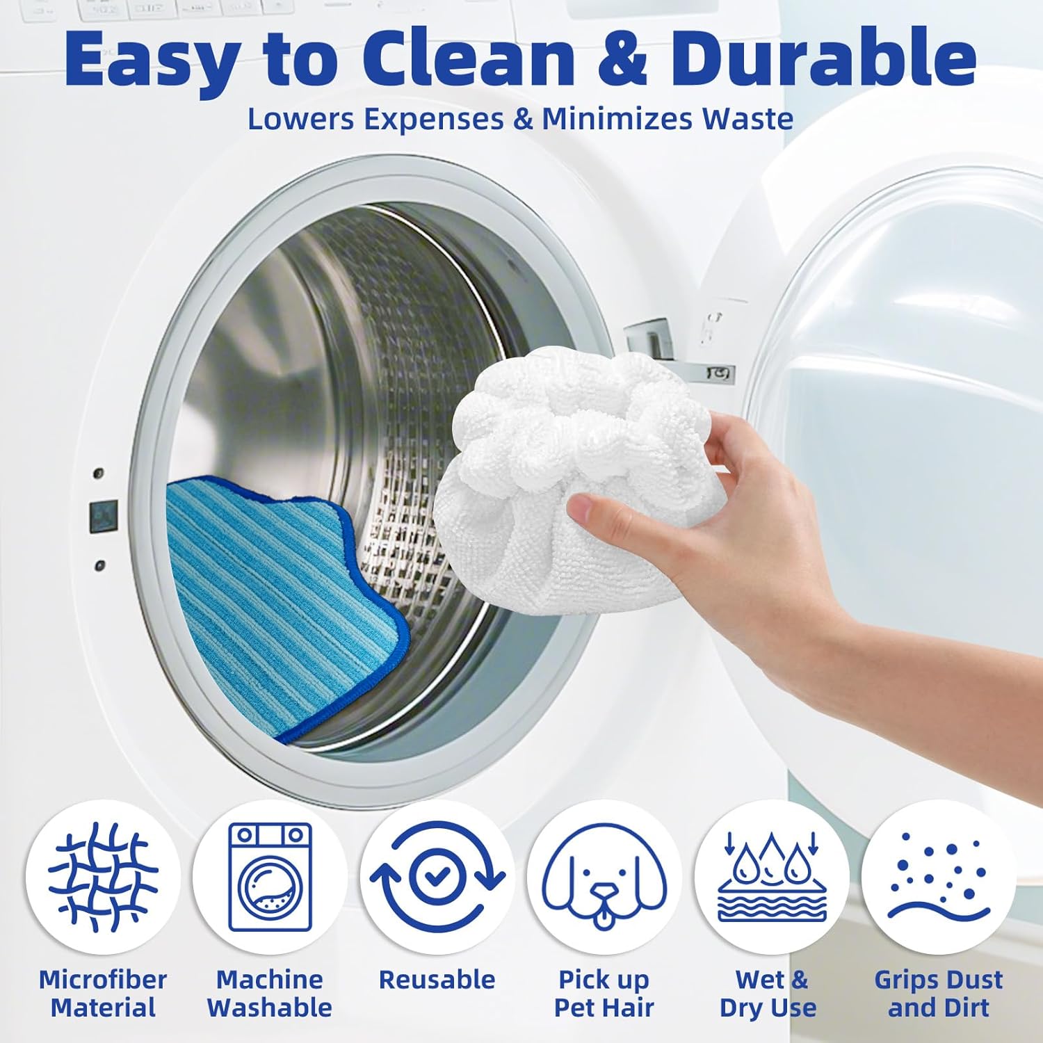 LOVECO Steam Cleaner Pads 9-Pack Reusable for Dupray Neat