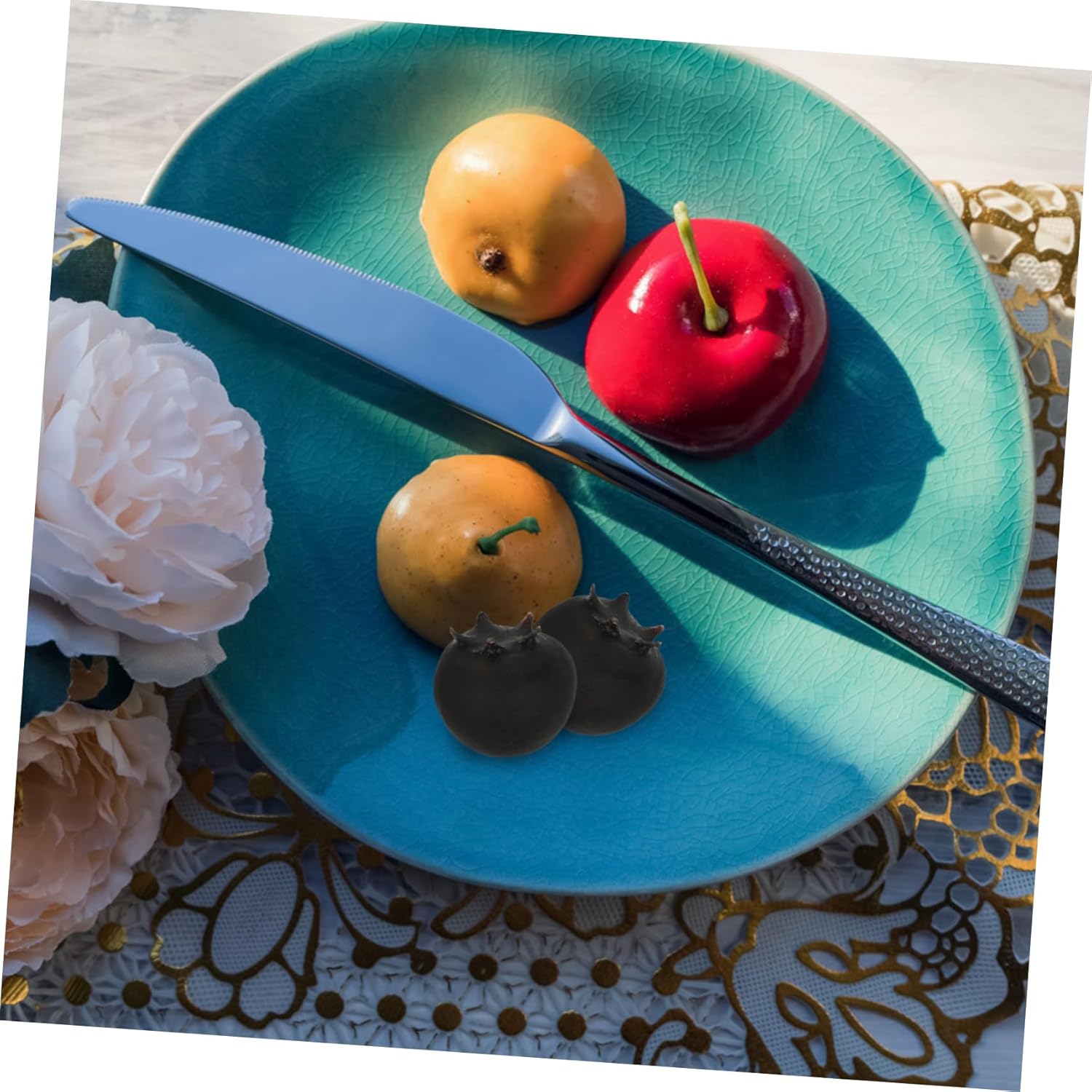 Amosfun 50Pcs Realistic Artificial Blueberry Models