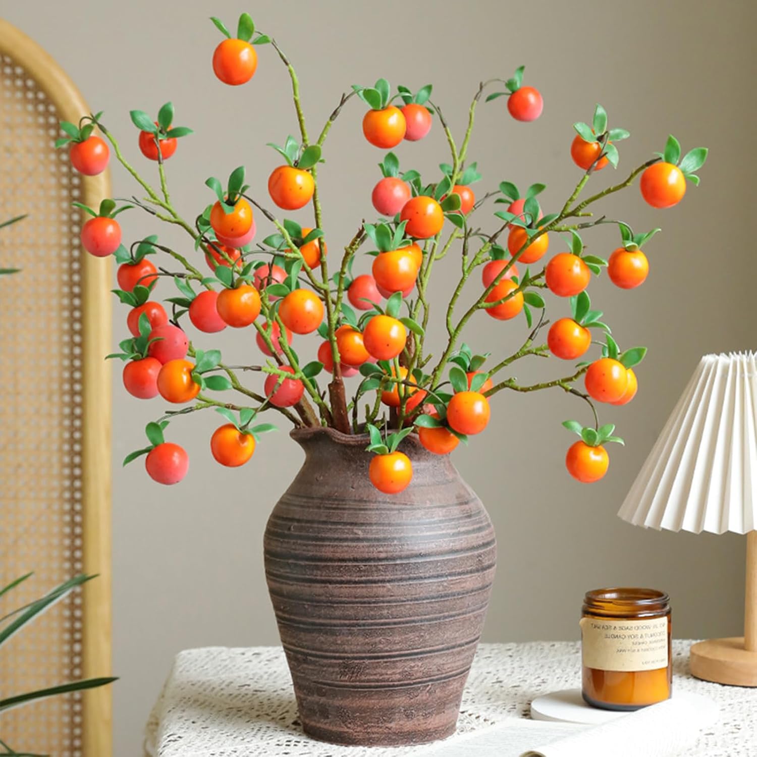 2pcs Artificial Fruit Branches for Home Decor DIY Centerpieces